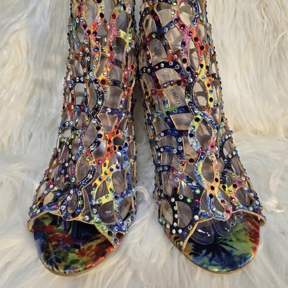 Zigi Soho Multicolor Rhinestone Heels - Picture 2 of 9